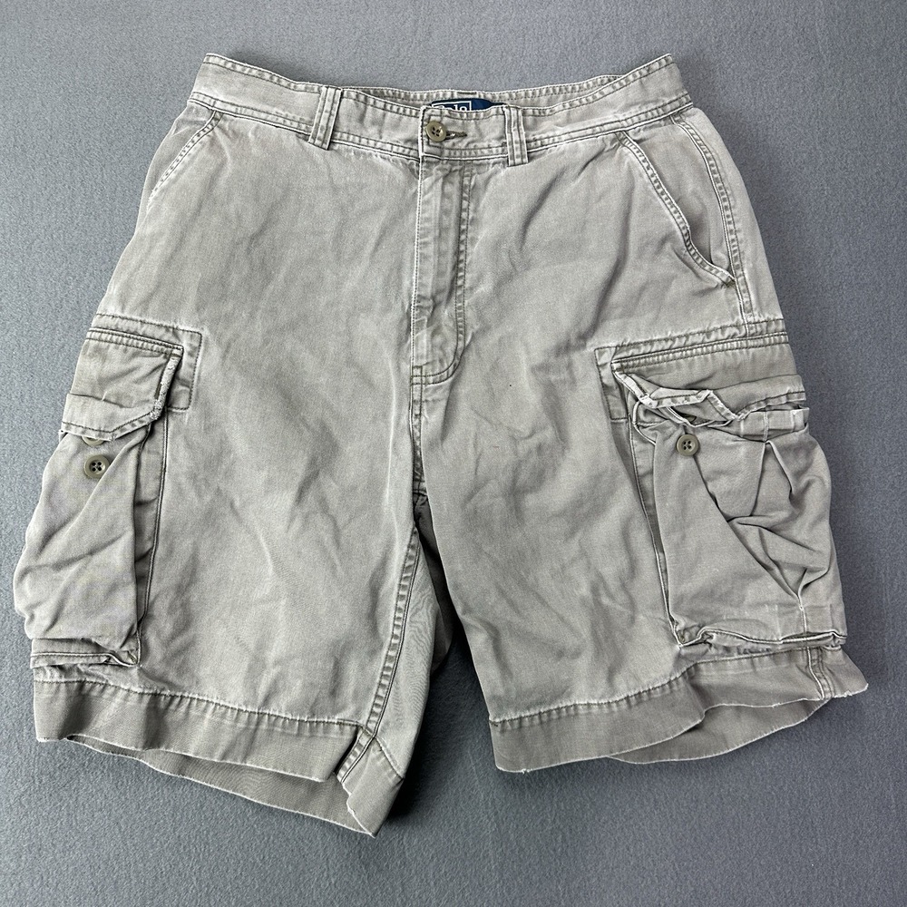 Polo Ralph Lauren Cargo Shorts Men's‎ 31 Green Khaki Inseam 10"